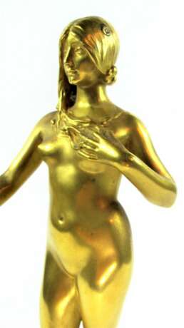 Antonin Carl&egrave;s (1851-1919) &ldquo;Youth&rdquo; Gilt Bronze Sculpture Bronze onyx Art Nouveau Late 19th century - photo 6