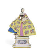 Porcelain. A MEISSEN PORCELAIN FIGURE OF THE LADY OF THE MOPSORDEN