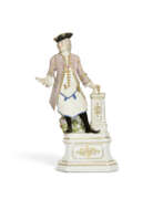 Porcelain. A MEISSEN PORCELAIN FIGURE OF A FREEMASON