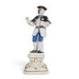 A MEISSEN PORCELAIN FIGURE OF A PILGRIM ON AN INTEGRAL PEDESTAL BASE - Prix ​​des enchères