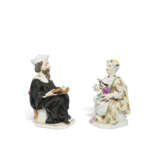 A PAIR OF MEISSEN PORCELAIN NODDING FIGURES OF A PREACHER AND HIS WIFE - photo 3