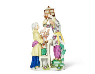 A MEISSEN PORCELAIN CHINOISERIE FAMILY GROUP