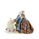 A MEISSEN PORCELAIN GROUP OF A PAIR OF LOVERS WITH A BIRD CAGE - photo 3