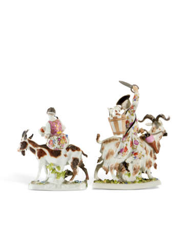 TWO MEISSEN PORCELAIN GROUPS OF COUNT BRUHL'S TAILOR AND THE TAILOR'S WIFE - Foto 2