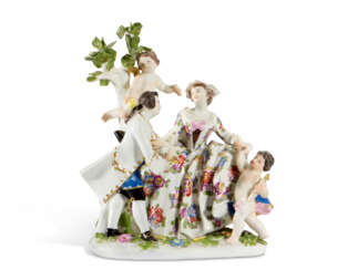 A MEISSEN PORCELAIN GROUP OF ‘THE BETROTHAL’