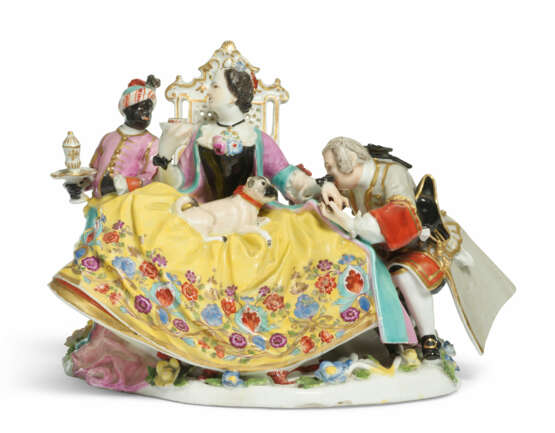 A MEISSEN PORCELAIN GROUP OF ‘THE HAND KISS’ - Foto 1