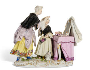 A MEISSEN PORCELAIN GROUP OF 'LA TOILETTE DER PRINZESSIN'