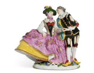 A MEISSEN PORCELAIN GROUP OF 'THE SPANISH LOVERS'