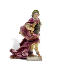 A BÖTTGER PORCELAIN FIGURE OF AUGUSTUS THE STRONG OF SAXONY