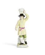 Rokoko. A MEISSEN PORCELAIN FIGURE OF A MILK SELLER FROM THE 'RUSSIAN PEASANTS' OR 'ST. PETERBURG CRIERS' SERIES