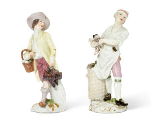 TWO MEISSEN PORCELAIN FIGURES FROM THE 'CRIS DE PARIS' SERIES