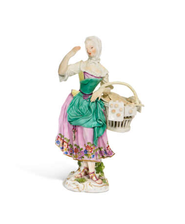 A LARGE MEISSEN PORCELAIN FIGURE OF A PASTRY-SELLER FROM THE 'CRIS DE PARIS' SERIES - photo 1