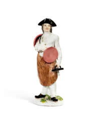 A MEISSEN PORCELAIN FIGURE OF A COPPERSMITH FROM THE EARLY 'CRIS DE PARIS' SERIES