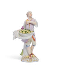 A MEISSEN PORCELAIN FIGURE OF A LEMON SELLER