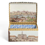 A GOLD, SILVER AND DIAMOND-MOUNTED MEISSEN PORCELAIN ROYAL TOPOGRAPHICAL RECTANGULAR SNUFF-BOX AND COVER - Foto 6