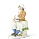 A MEISSEN PORCELAIN FIGURE OF A LACEMAKER KNOWN AS BARBARA UTTMAN AND A FIGURE OF A DUTCH PEASANT - photo 3