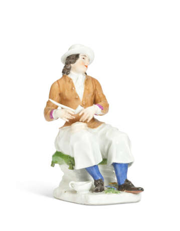 A MEISSEN PORCELAIN FIGURE OF A LACEMAKER KNOWN AS BARBARA UTTMAN AND A FIGURE OF A DUTCH PEASANT - фото 4