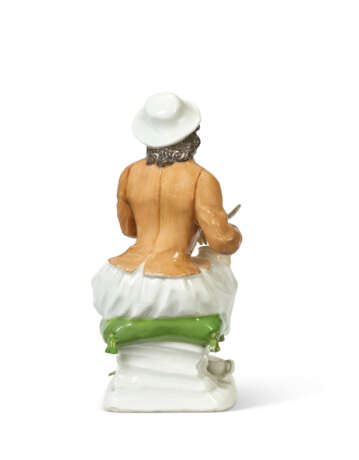 A MEISSEN PORCELAIN FIGURE OF A LACEMAKER KNOWN AS BARBARA UTTMAN AND A FIGURE OF A DUTCH PEASANT - photo 5