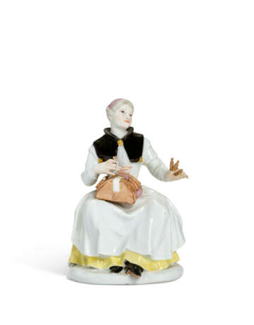 A MEISSEN PORCELAIN FIGURE OF A LACEMAKER KNOWN AS BARBARA UTTMAN AND A FIGURE OF A DUTCH PEASANT - photo 10