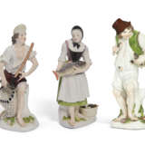 A PAIR OF MEISSEN FIGURES OF A FISHERMAN AND FISHERWOMAN, AND A FIGURE OF A DRUNKEN FISHERMAN - photo 1