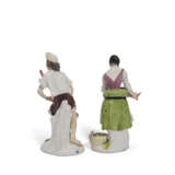 A PAIR OF MEISSEN FIGURES OF A FISHERMAN AND FISHERWOMAN, AND A FIGURE OF A DRUNKEN FISHERMAN - photo 10