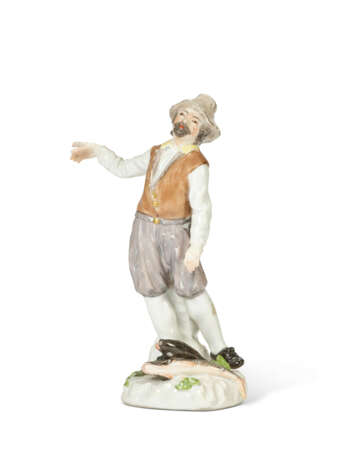 A MEISSEN PORCELAIN FIGURE OF A DUTCH FISHERMAN - photo 2