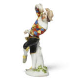 A MEISSEN PORCELAIN FIGURE OF HARLEQUIN WITH PINCE-NEZ - Foto 2