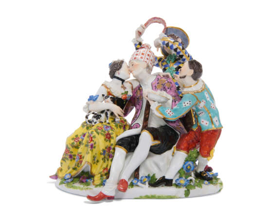 A MEISSEN PORCELAIN GROUP OF THE ‘MOCKERY OF AGE’ (DER GENARRTE SCHWÄCHLING) - фото 1