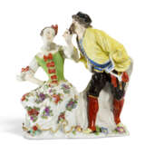 A MEISSEN PORCELAIN GROUP OF PANTALONE AND A LADY (PANTALEON UND ‘FRAUEN ZIMMER’) - Foto 1