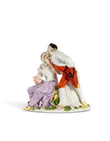 A MEISSEN PORCELAIN GROUP OF PANTALONE AND COLUMBINE - Foto 3