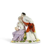 A MEISSEN PORCELAIN GROUP OF PANTALONE AND COLUMBINE - Foto 3