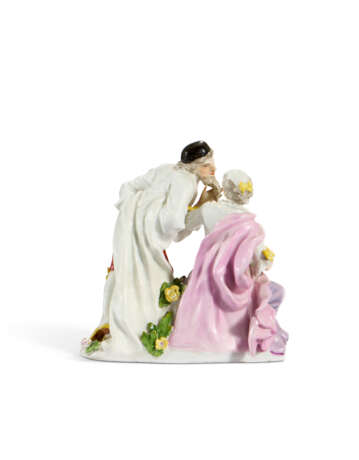 A MEISSEN PORCELAIN GROUP OF PANTALONE AND COLUMBINE - Foto 4