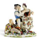 A MEISSEN PORCELAIN GROUP OF 'THE INDISCREET HARLEQUIN' - фото 1