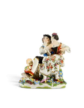 A MEISSEN PORCELAIN GROUP OF 'THE INDISCREET HARLEQUIN' - фото 3