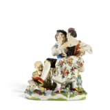 A MEISSEN PORCELAIN GROUP OF 'THE INDISCREET HARLEQUIN' - Foto 3