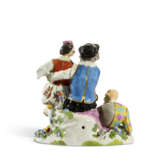 A MEISSEN PORCELAIN GROUP OF 'THE INDISCREET HARLEQUIN' - Foto 4