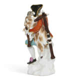 A MEISSEN PORCELAIN FIGURE OF HARLEQUIN AND A GOAT PLAYING THE BAGPIPES - фото 3