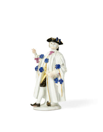 A MEISSEN PORCELAIN FIGURE OF A MASQUERADER, TRADITIONALLY KNOWN AS AVVOCATO OR THE LAWYER FROM THE COMMEDIA DELL'ARTE SERIES - фото 3