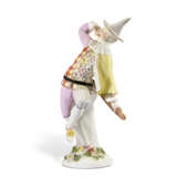 A MEISSEN PORCELAIN FIGURE OF A DANCING HARLEQUIN FROM THE 'DUKE OF WEISSENFELS' SERIES - Foto 2