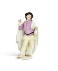 A MEISSEN PORCELAIN FIGURE OF SCARAMOUCHE