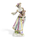 A MEISSEN PORCELAIN FIGURE OF THE DANCING HARLEQUINE FROM THE 'DUKE OF WEISSENFELS' SERIES - photo 1