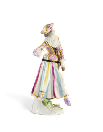 A MEISSEN PORCELAIN FIGURE OF THE DANCING HARLEQUINE FROM THE 'DUKE OF WEISSENFELS' SERIES - фото 4