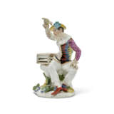 A MEISSEN PORCELAIN FIGURE OF HARLEQUIN WITH LOVEBIRDS - photo 3