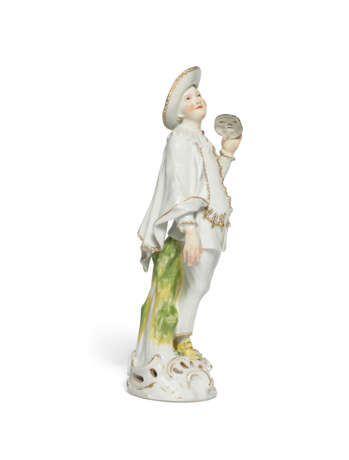 A PAIR OF MEISSEN PORCELAIN FIGURES OF PIERROT AND COLUMBINE - Foto 4