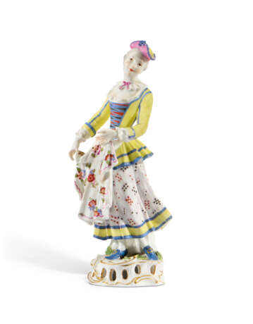 A PAIR OF MEISSEN PORCELAIN FIGURES OF PIERROT AND COLUMBINE - photo 8