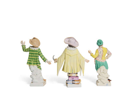 THREE MEISSEN PORCELAIN FIGURES FROM COMMEDIA DELL'ARTE - Foto 2