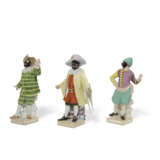 THREE MEISSEN PORCELAIN FIGURES FROM COMMEDIA DELL'ARTE - Foto 4