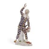 A MEISSEN PORCELAIN FIGURE OF HARLEQUIN - Foto 1