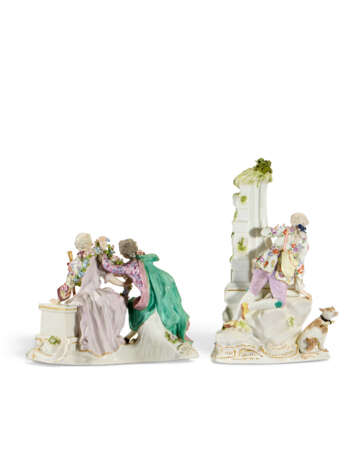 A MEISSEN PORCELAIN GROUP OF 'THE LISTENER AT THE WELL' - photo 3