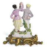 AN ORMOLU-MOUNTED MEISSEN PORCELAIN GROUP OF A DANCING COUPLE - photo 2